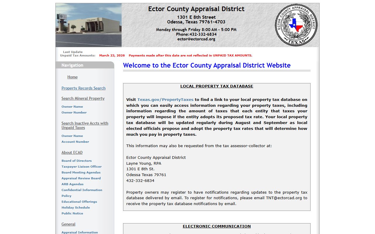 Odessa property records