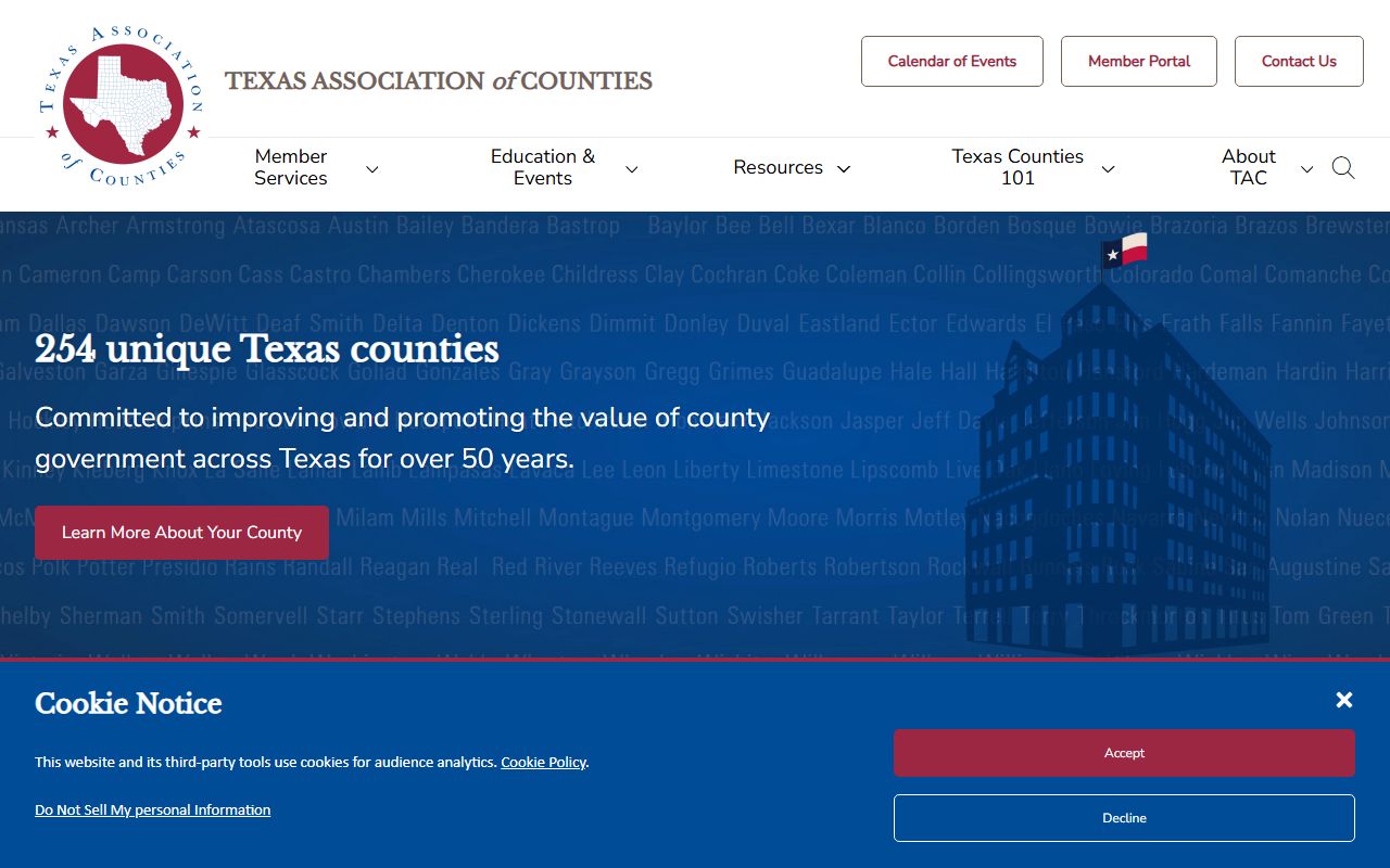 Texas Association of Counties supporting county clerk deed records