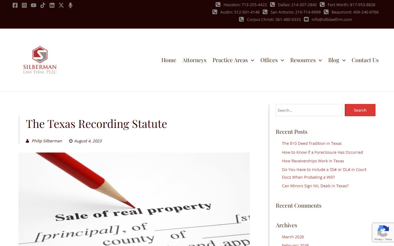 Texas recording statute requirements and deed priority